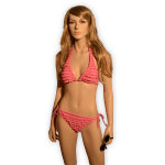 Roze bikini met ruches